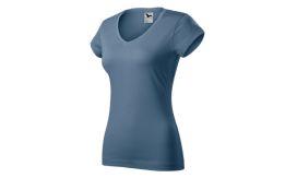 Fit V-neck, Tricou pentru damă, denim