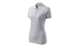 Pique Polo, Tricou polo pentru damă, gri deschis