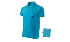 Cotton, Tricou polo pentru bărbaţi, turcoaz