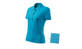 Cotton, Tricou polo pentru damă, turcoaz