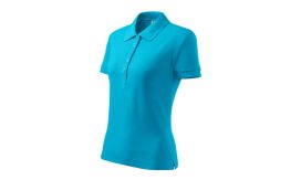 Cotton Heavy, Tricou polo pentru damă, turcoaz