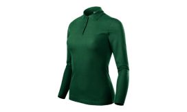 Pique Polo LS, Tricou polo pentru damă, dark green