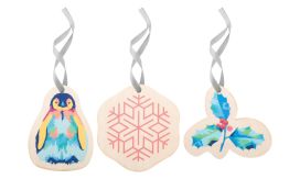 CreaJul Wood, ornament personalizat pentru brad, argintiu