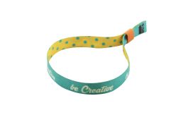 SuboWrist RPET, brățară festival personalizată, portocaliu/alb