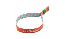 SuboWrist RPET, brățară festival personalizată, verde/alb