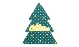 CreaClean Xmas, Lavetă personalizată pentru ochelari, de Crăciun, alb