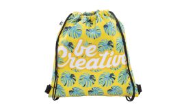 CreaCool Draw, geantă frigorifică personalizată, cu șnur, negru/alb
