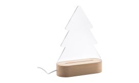 Woodify Xmas, Trofeu Led, brad de Crăciun, transparent/natural