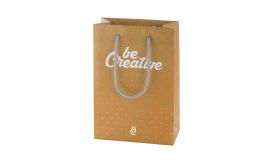 CreaShop M, sacoșă de hârtie personalizată, medie, alb