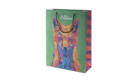 CreaShop L, sacoșă de hârtie personalizată, mare, alb