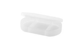 Tripill, cutie pentru medicamente, alb sablat
