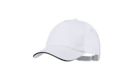 Aaron, șapcă baseball, material reciclat RPET, alb
