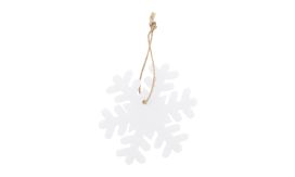 Joulox, RPET ornament pom de Crăciun, fulg de nea, alb