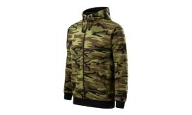 Camo Zipper, Hanorac pentru bărbaţi, camuflaj verde