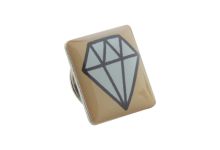 Lark, insignă metal, argintiu